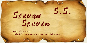 Stevan Stevin vizit kartica